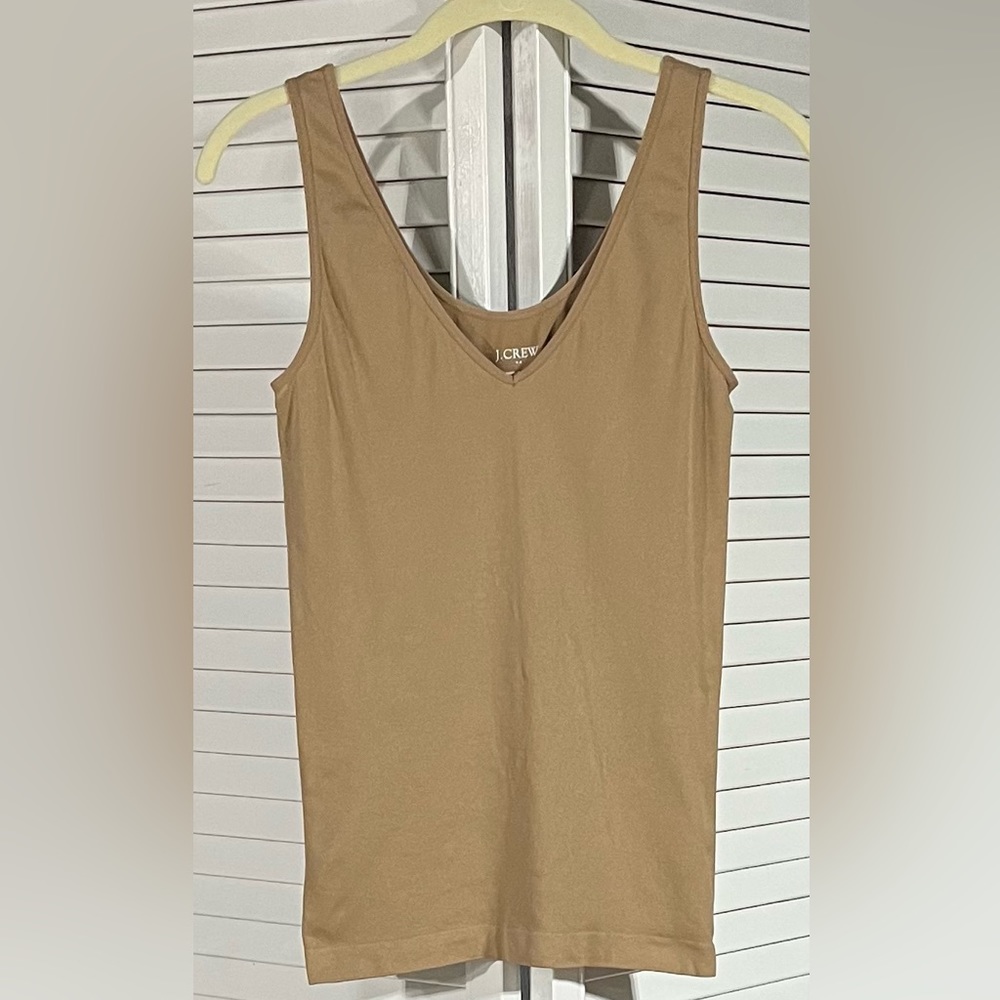 Women’s J. Crew small tan stretchy tank/layering piece $16